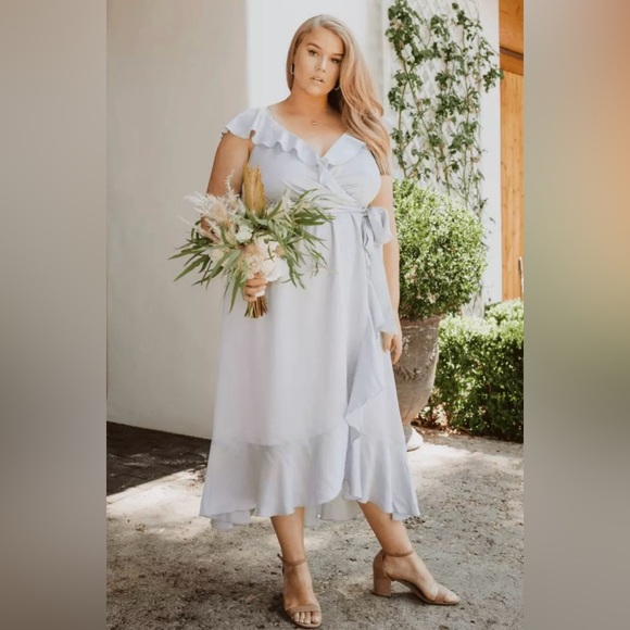 Show Me Your MuMu Dresses & Skirts - Samantha Ruffle Wrap Dress NWT